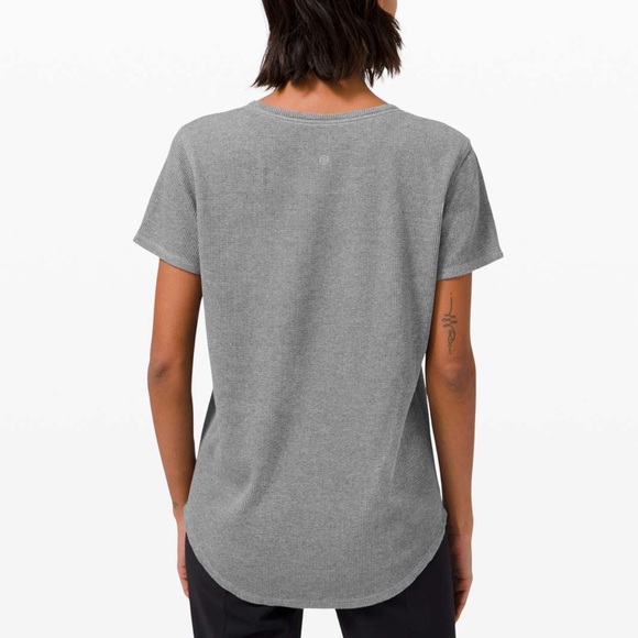 lululemon athletica Tops - lululemon Love Crew lll Waffle - Heathered Gray Top, 6